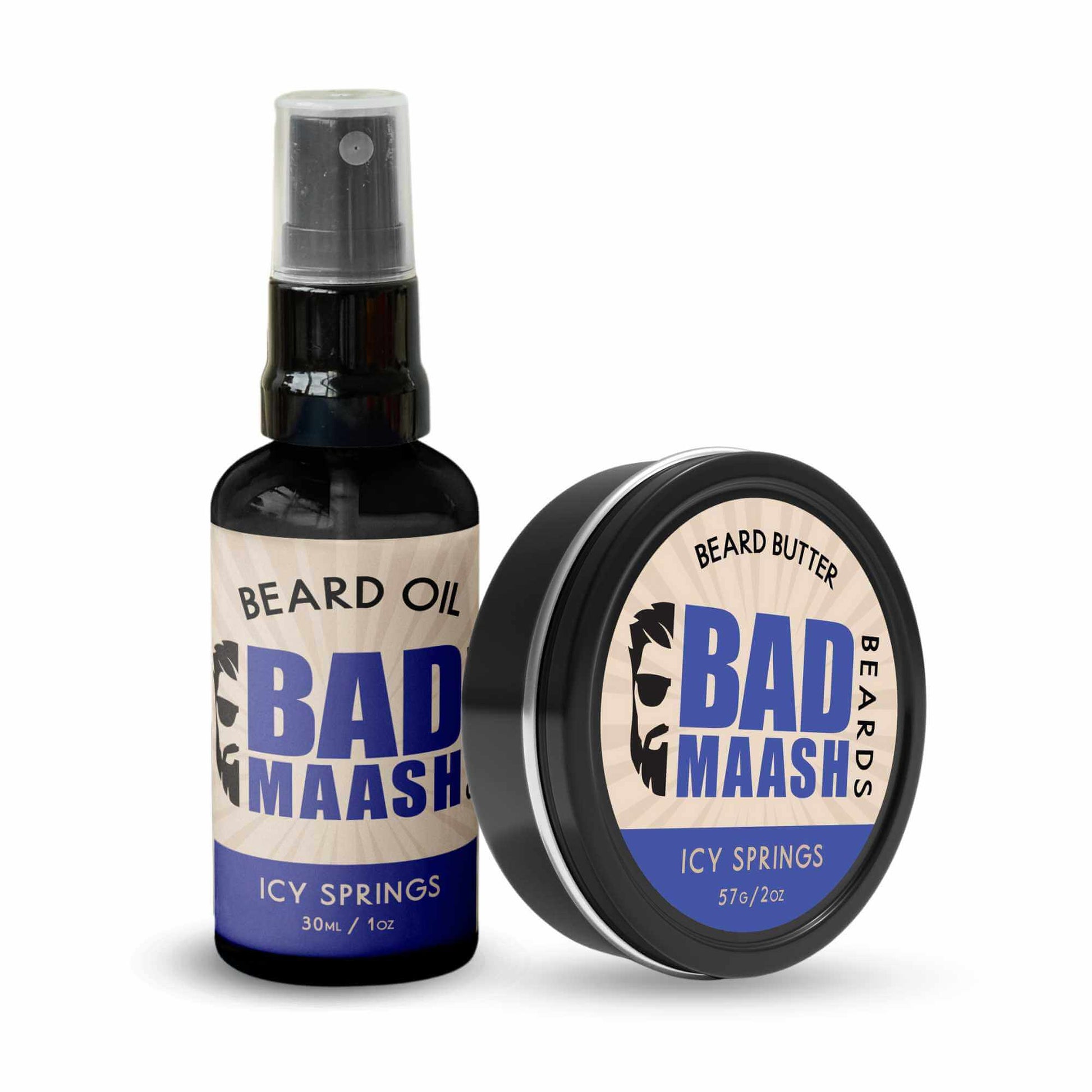 Icy Springs Beard Butter and Beard Oil Combo - Badmaash Beards -