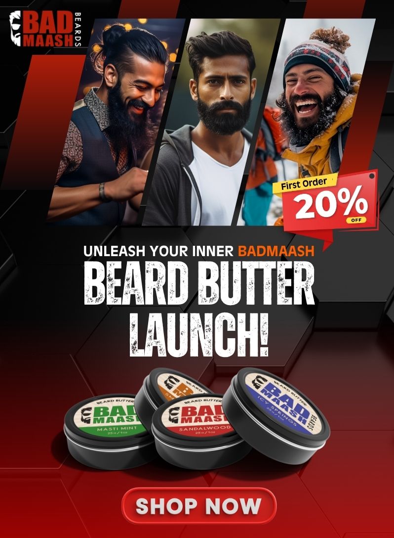 Badmaash Beards New beard styling products, with a focus on men's facial hair style and grooming.