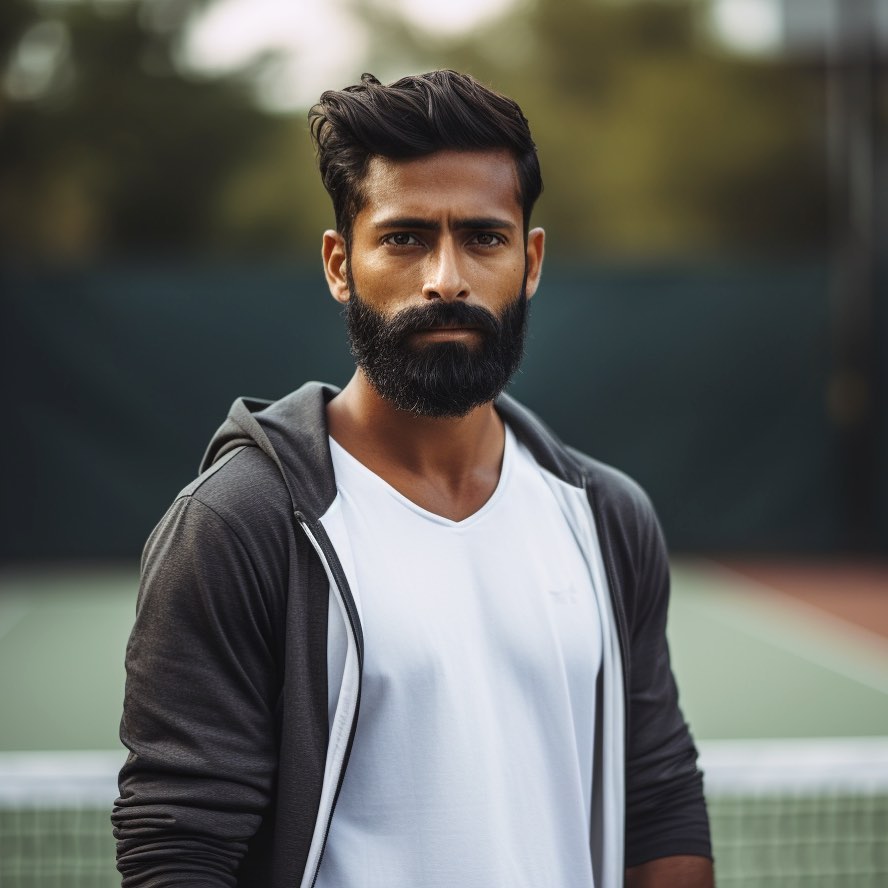 Outdoor portrayal of a beard styled using grooming products by Badmaash Beards, emphasizing men's style facial hair.